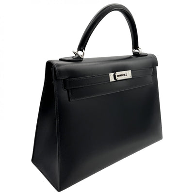 HERMES HERMES Kelly 32 Kelly 32 Bag, Tote Bag, Shoulder Bag, Box Calf, Noir, Black, Silver Hardware