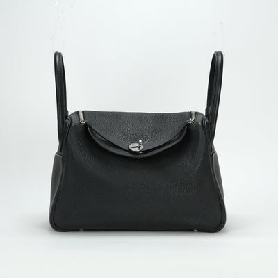 HERMES HERMES Lindy 30 Lindy 30 Bag, Tote bag, Shoulder bag, Toryon Clemence, Noir, Black, Silver hardware