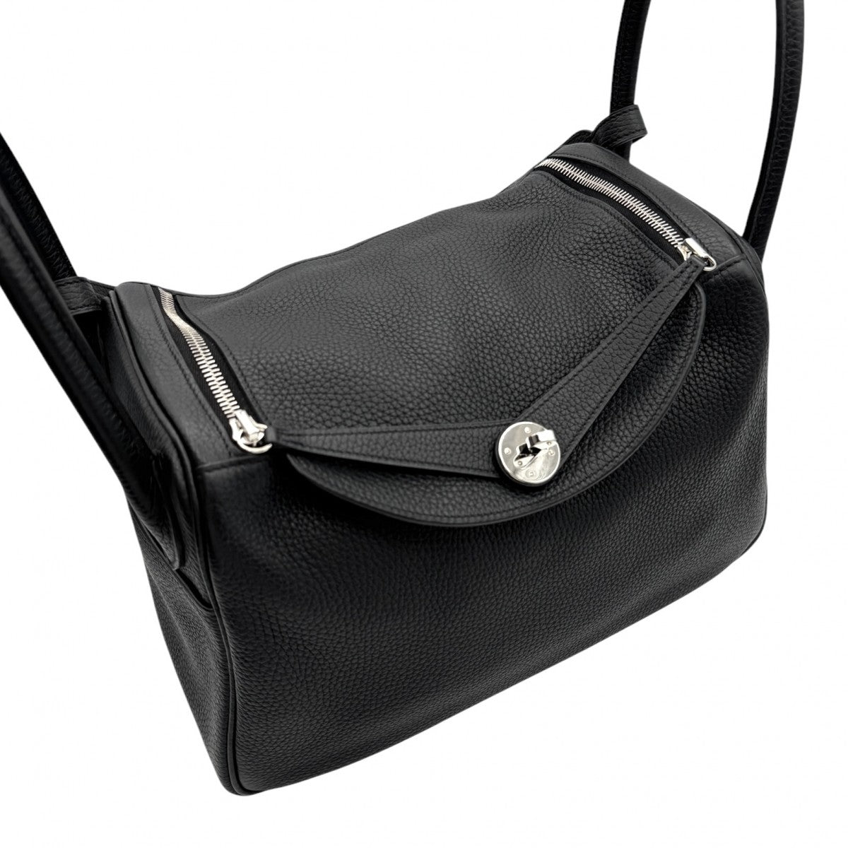 HERMES HERMES Lindy 30 Lindy 30 Bag, Tote bag, Shoulder bag, Toryon Clemence, Noir, Black, Silver hardware