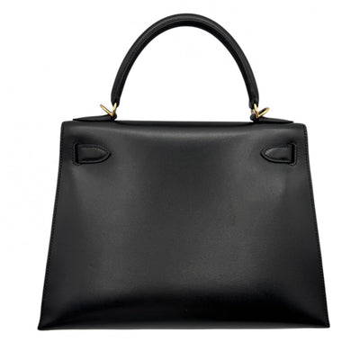 HERMES HERMES Kelly 28 Kelly 28 Bag, Tote Bag, Shoulder Bag, Box Calf, Noir, Black, Gold Fittings