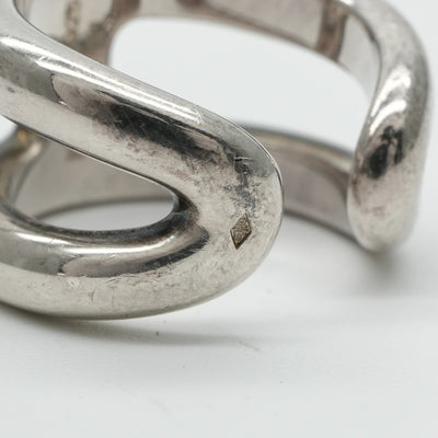 HERMES 爱马仕OSMOS PM RING AG925银复古稀有