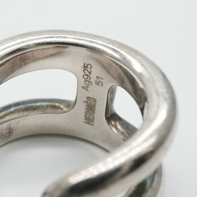 HERMES 爱马仕OSMOS PM RING AG925银复古稀有