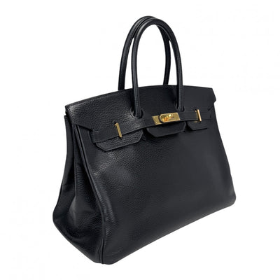 HERMES 헤르메스 Birkin 35 Birkin 35 가방, 토트 백, Ardennes 누아르, 검은 색, 실버 하드웨어