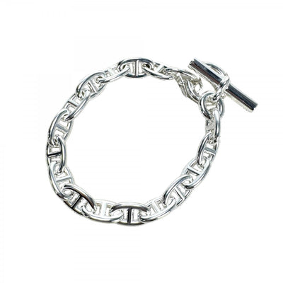 HERMES HERMES Chaine d'Ancle MM Chaine d'Ancre MM Bracelet Bangle Cuff 925 Silver