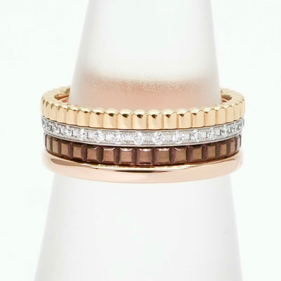 BOUCHERON Boucheron Quatre Classic Ring Small Quatre ring 棕色Quatre Classic Ring 750黄金粉红色的金色白色黄金棕色黄金黄金白色金色粉红色金色棕色PVD