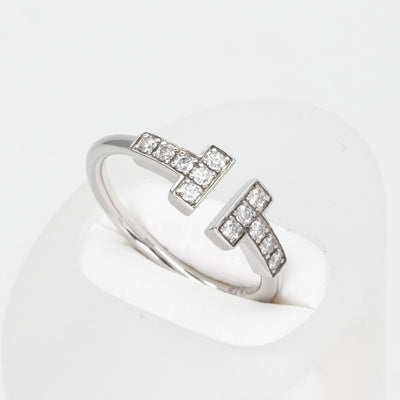 Tiffany & Co. TIFFANY&Co. Wire Ring T-Wire 18K White Gold Tiffany & Co. T-ring 750WG silver T-wire diamond white gold