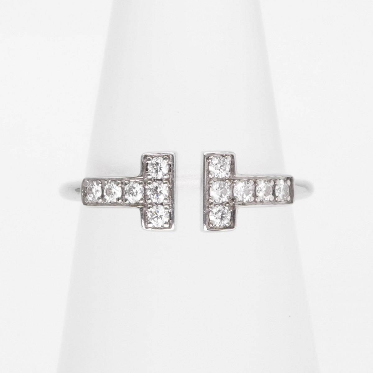 Tiffany & Co. TIFFANY&Co. Wire Ring T-Wire 18K White Gold Tiffany & Co. T-ring 750WG silver T-wire diamond white gold