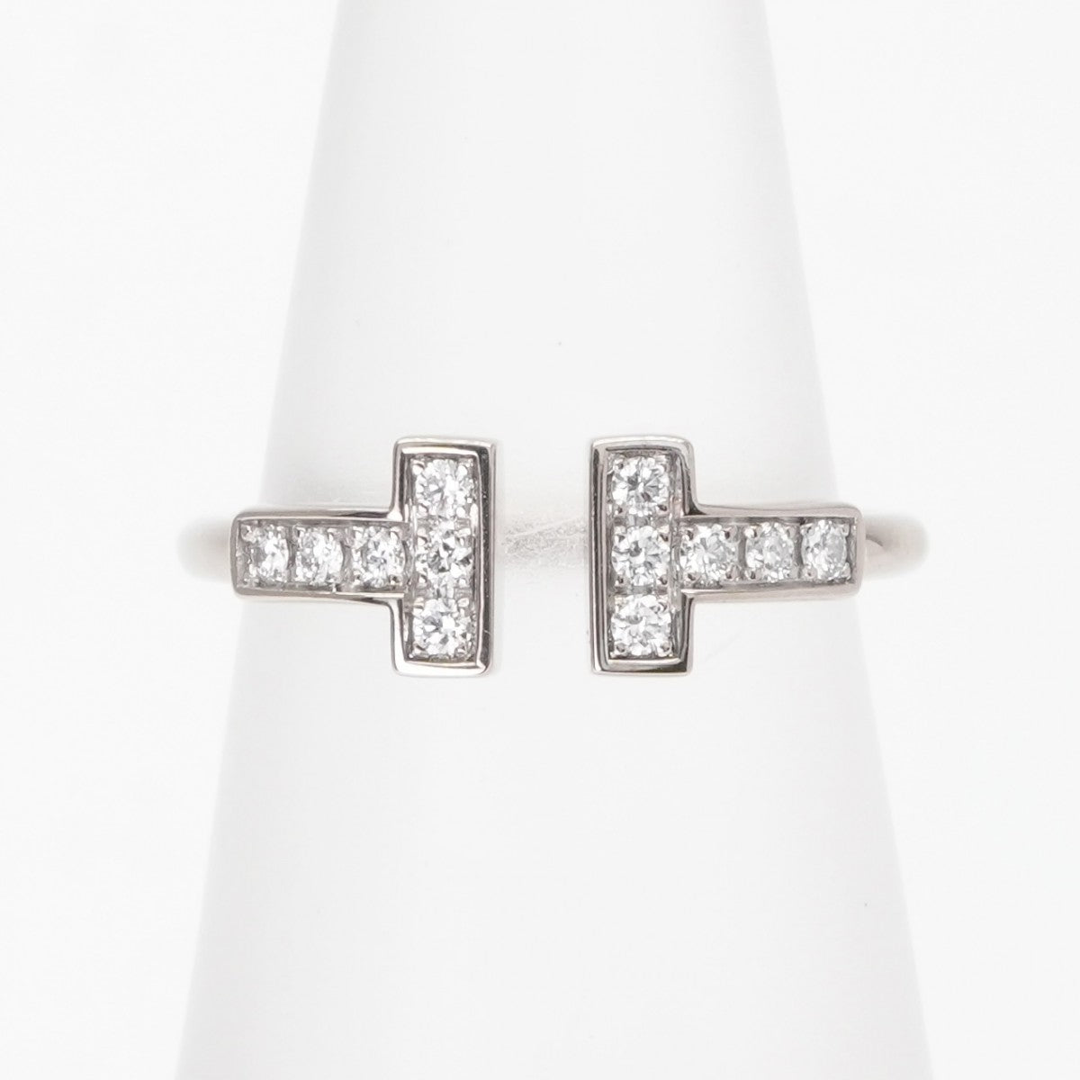 ティファニー TIFFANY&Co. ワイヤー リング Tワイヤー 18K ホワイトゴールド ティファニー T リング 指輪 750WG シルバー Tワイヤー　ダイヤ 　ホワイトゴールド