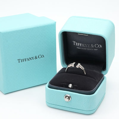ティファニー TIFFANY&Co. ワイヤー リング Tワイヤー 18K ホワイトゴールド ティファニー T リング 指輪 750WG シルバー Tワイヤー　ダイヤ 　ホワイトゴールド