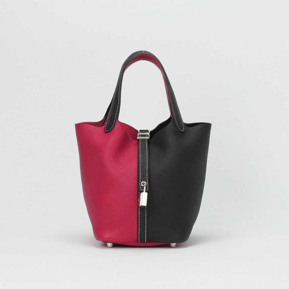 エルメス HERMES ピコタンロックPM カザック ピコタンロック PM ピコタンロック18 バッグ トートバッグ トリヨンクレマンス フランボワーズ ルージュセリエ ブラウン ピンク シルバー金具