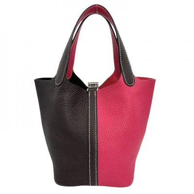 エルメス HERMES ピコタンロックPM カザック ピコタンロック PM ピコタンロック18 バッグ トートバッグ トリヨンクレマンス フランボワーズ ルージュセリエ ブラウン ピンク シルバー金具