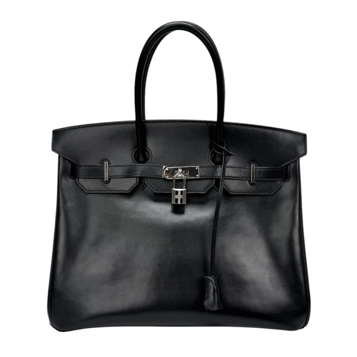 HERMES HERMES Birkin 35 Birkin 35 Bag, Tote Bag, Box Calf, Noir, Black, Silver Fittings