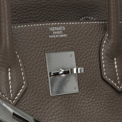 HERMES HERMES Birkin 30 Birkin 30 Tote bag Torillon Clemence Etoup grey silver hardware