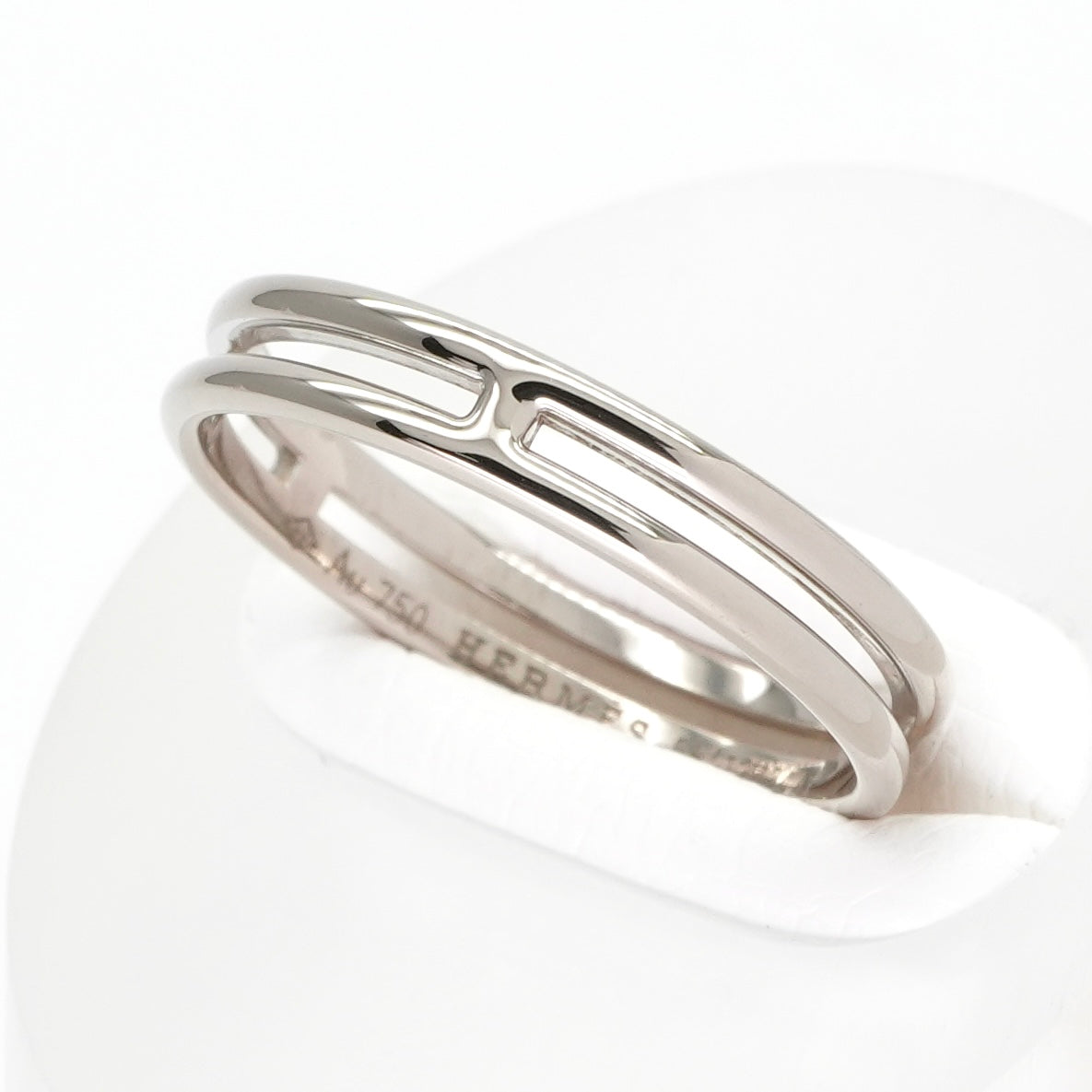 HERMES 爱马仕婚礼戒指Arianne Ring 750wg白金婚礼戒指婚姻戒指白金