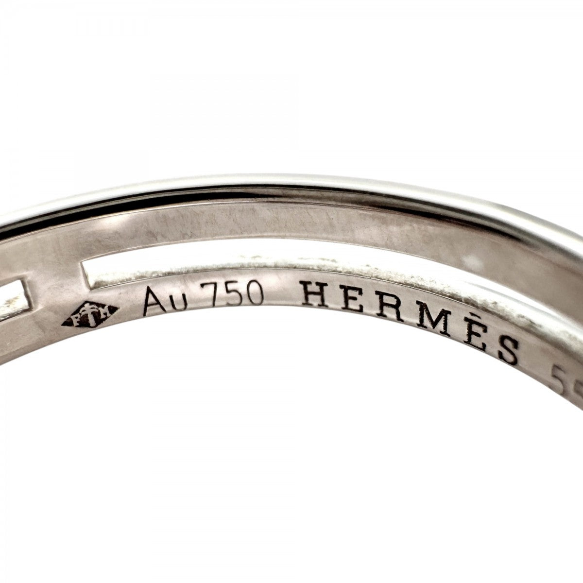 HERMES 爱马仕婚礼戒指Arianne Ring 750wg白金婚礼戒指婚姻戒指白金