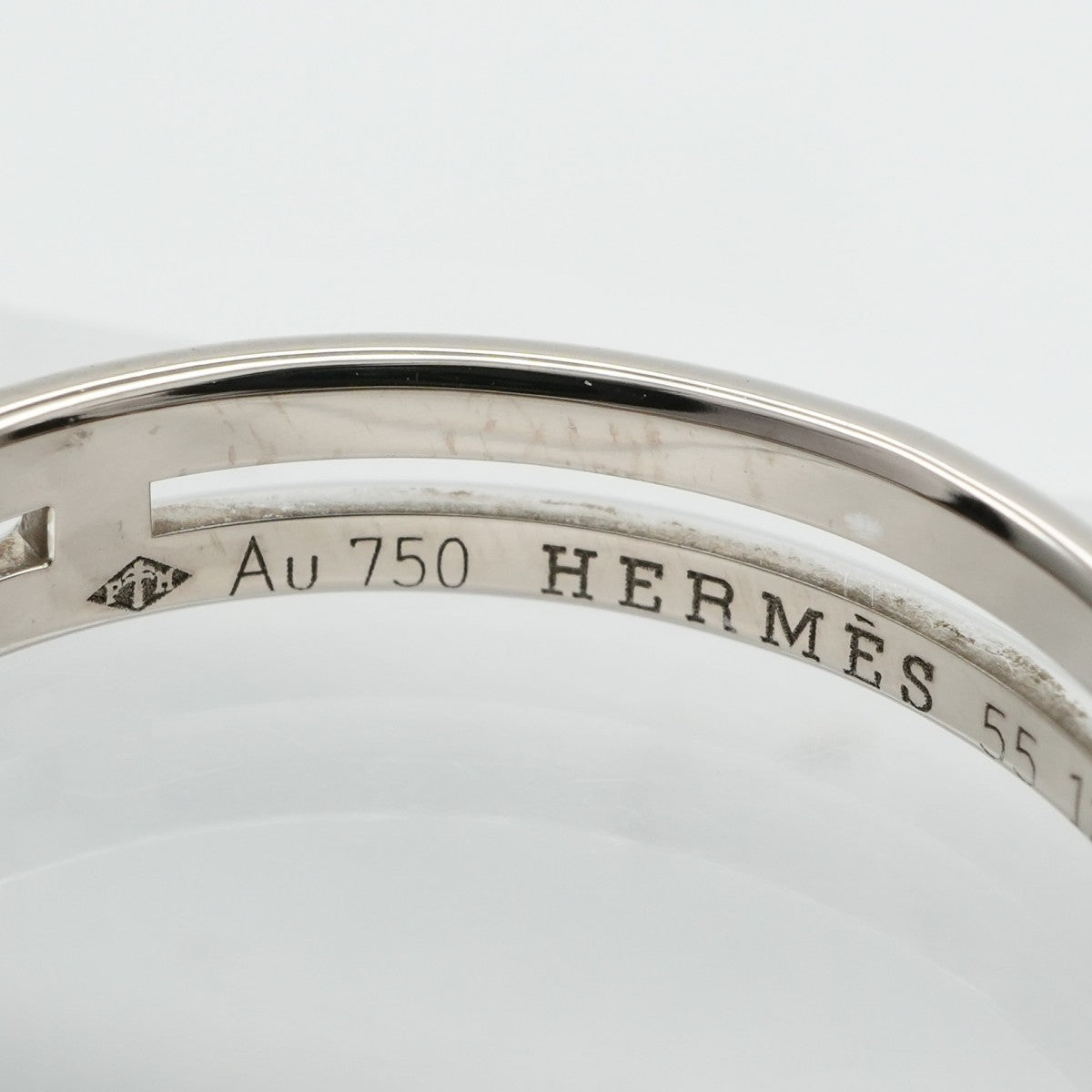 HERMES 爱马仕婚礼戒指Arianne Ring 750wg白金婚礼戒指婚姻戒指白金
