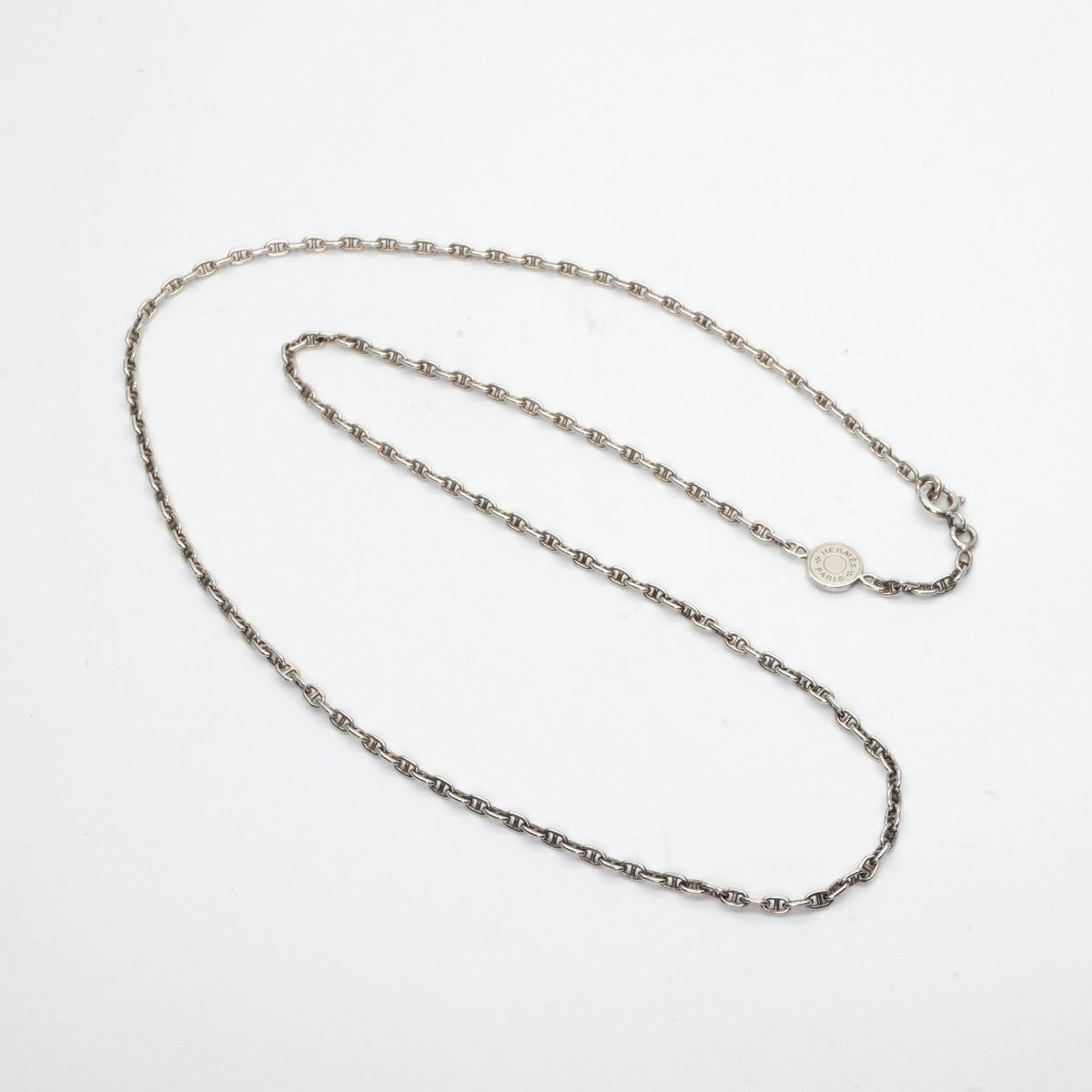 HERMES 헤르메스 세리에 목걸이 펜던트 초커 925 실버 실버 미니Chaine d'Ancre Chaine d'Ancre미니 사슬 d 'ancle ttpm 빈티지 골동품 희귀 희귀