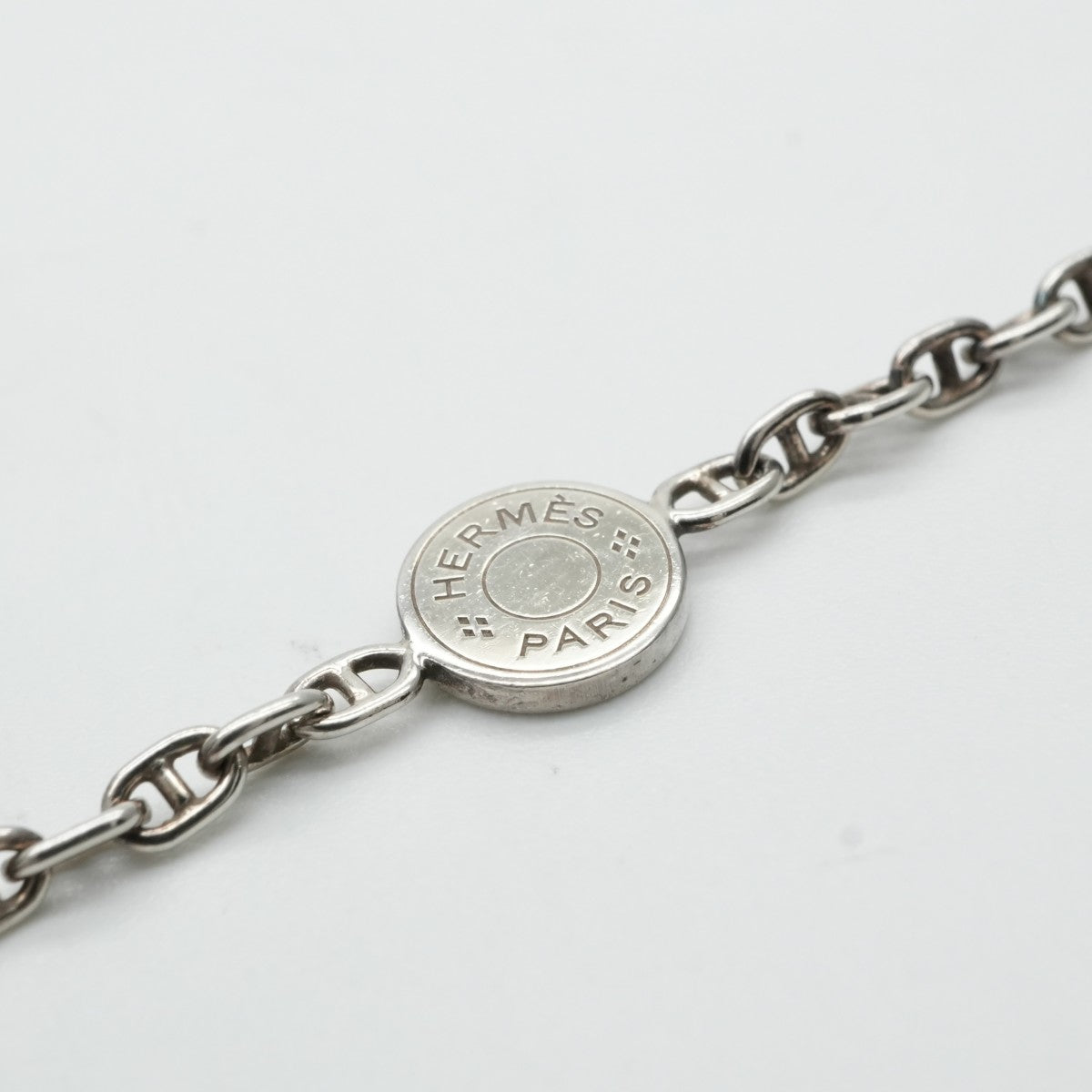 HERMES 헤르메스 세리에 목걸이 펜던트 초커 925 실버 실버 미니Chaine d'Ancre Chaine d'Ancre미니 사슬 d 'ancle ttpm 빈티지 골동품 희귀 희귀