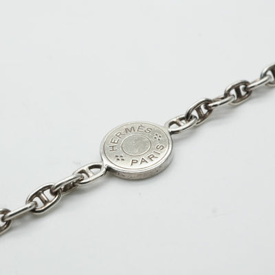 HERMES 헤르메스 세리에 목걸이 펜던트 초커 925 실버 실버 미니Chaine d'Ancre Chaine d'Ancre미니 사슬 d 'ancle ttpm 빈티지 골동품 희귀 희귀