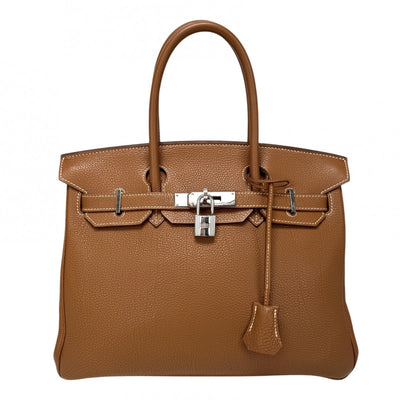 HERMES HERMES Birkin 30 Birkin 30 Bag, Tote Bag, Togo, Gold, Brown, Brown, Silver Hardware