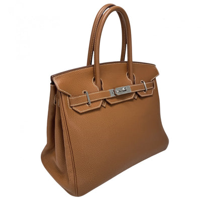 HERMES HERMES Birkin 30 Birkin 30 Bag, Tote Bag, Togo, Gold, Brown, Brown, Silver Hardware