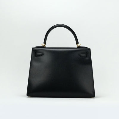 エルメス HERMES ケリー28 ケリー 28 バッグ トートバッグ ショルダーバッグ ボックスカーフ ノワール ブラック 黒 ゴールド金具