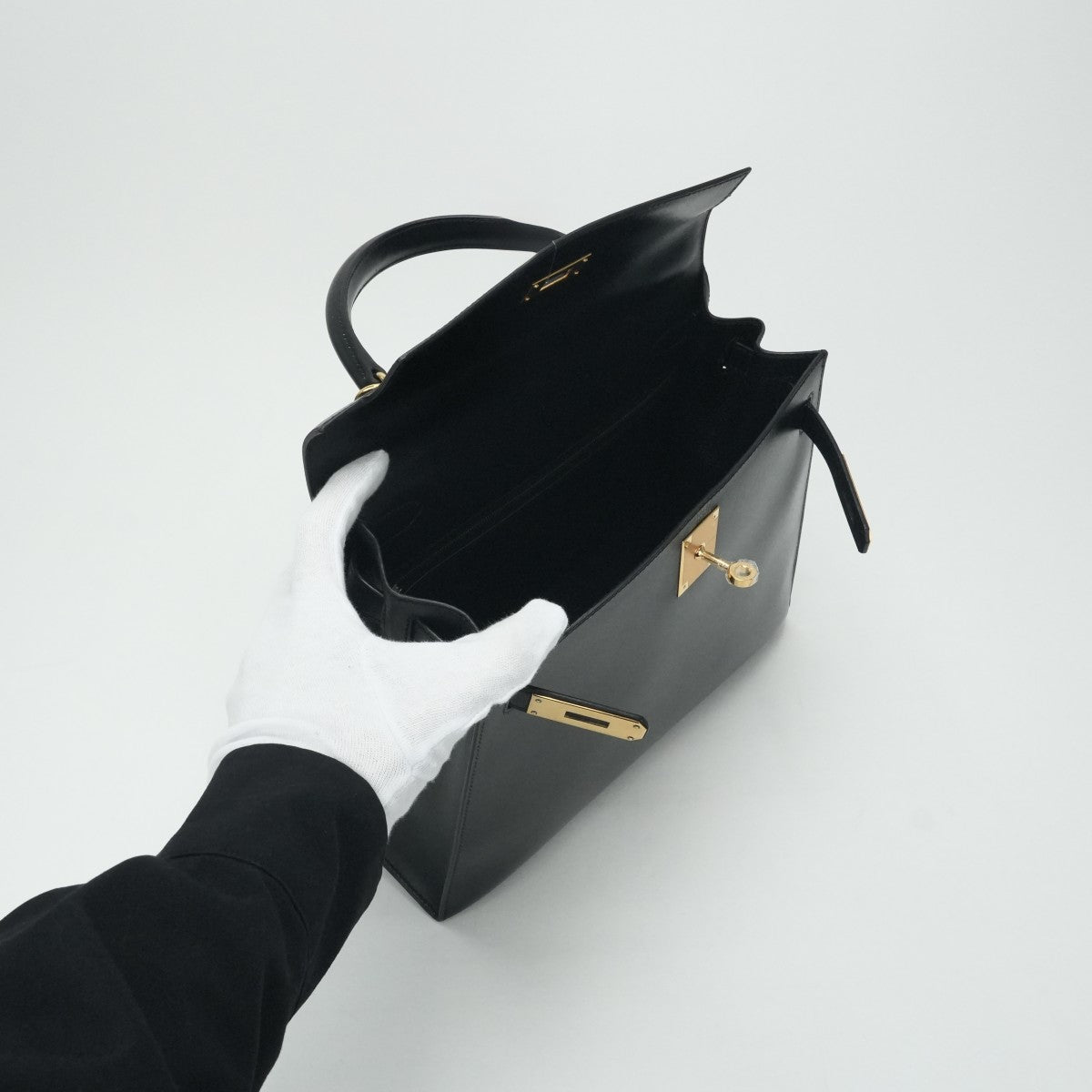 エルメス HERMES ケリー28 ケリー 28 バッグ トートバッグ ショルダーバッグ ボックスカーフ ノワール ブラック 黒 ゴールド金具