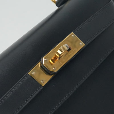 エルメス HERMES ケリー28 ケリー 28 バッグ トートバッグ ショルダーバッグ ボックスカーフ ノワール ブラック 黒 ゴールド金具