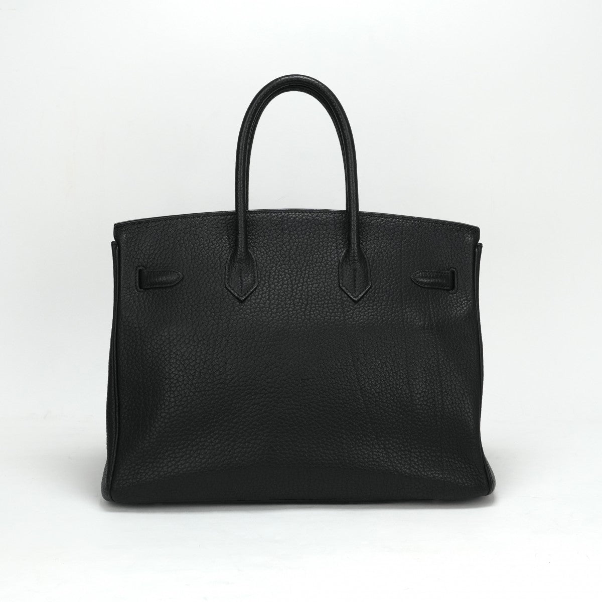 HERMES 헤르메스 Birkin 35 Birkin 35 가방, 토트 백, 피요르드, 느와르, 검은 색, 실버 피팅