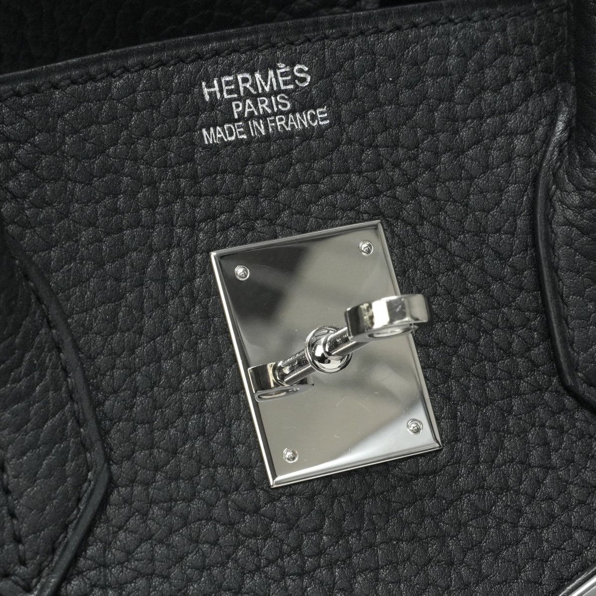 HERMES 헤르메스 Birkin 35 Birkin 35 가방, 토트 백, 피요르드, 느와르, 검은 색, 실버 피팅