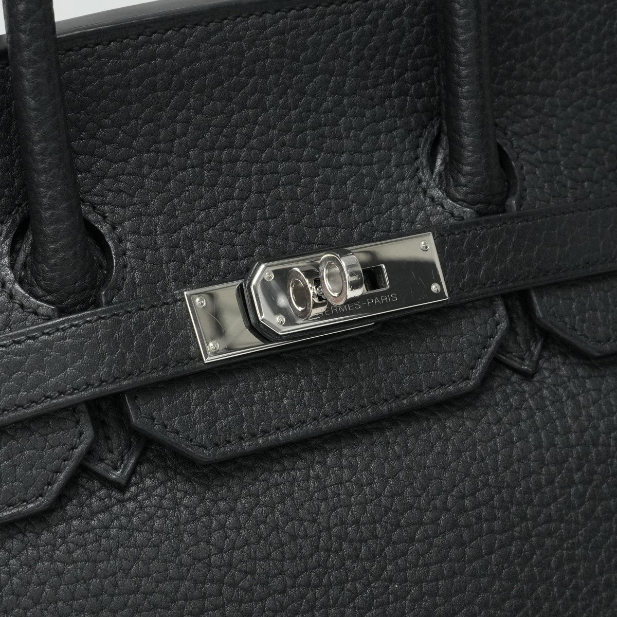 HERMES HERMES Birkin 35 Birkin 35 Bag, Tote Bag, Fjord, Noir, Black, Silver Fittings