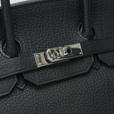 HERMES 헤르메스 Birkin 35 Birkin 35 가방, 토트 백, 피요르드, 느와르, 검은 색, 실버 피팅