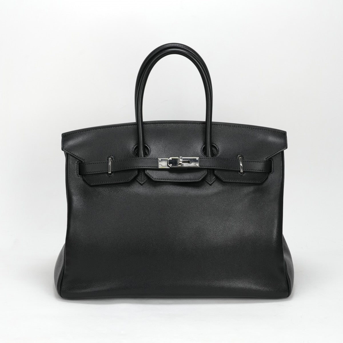 HERMES 헤르메스 Birkin 35 Birkin 35 가방, 토트 백, 스위프트, 느와르, 검은 색, 실버 피팅, Vo Swift