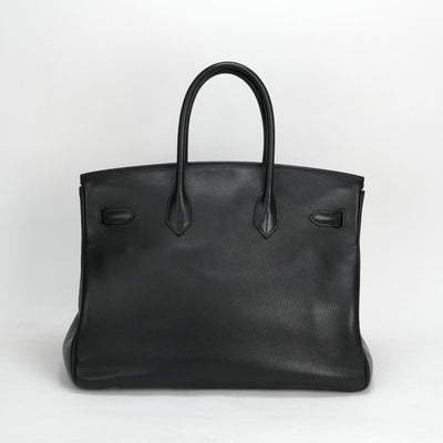 HERMES HERMES Birkin 35 Birkin 35 Bag, Tote Bag, Swift, Noir, Black, Silver Fittings, Vo Swift