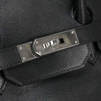 HERMES 헤르메스 Birkin 35 Birkin 35 가방, 토트 백, 스위프트, 느와르, 검은 색, 실버 피팅, Vo Swift