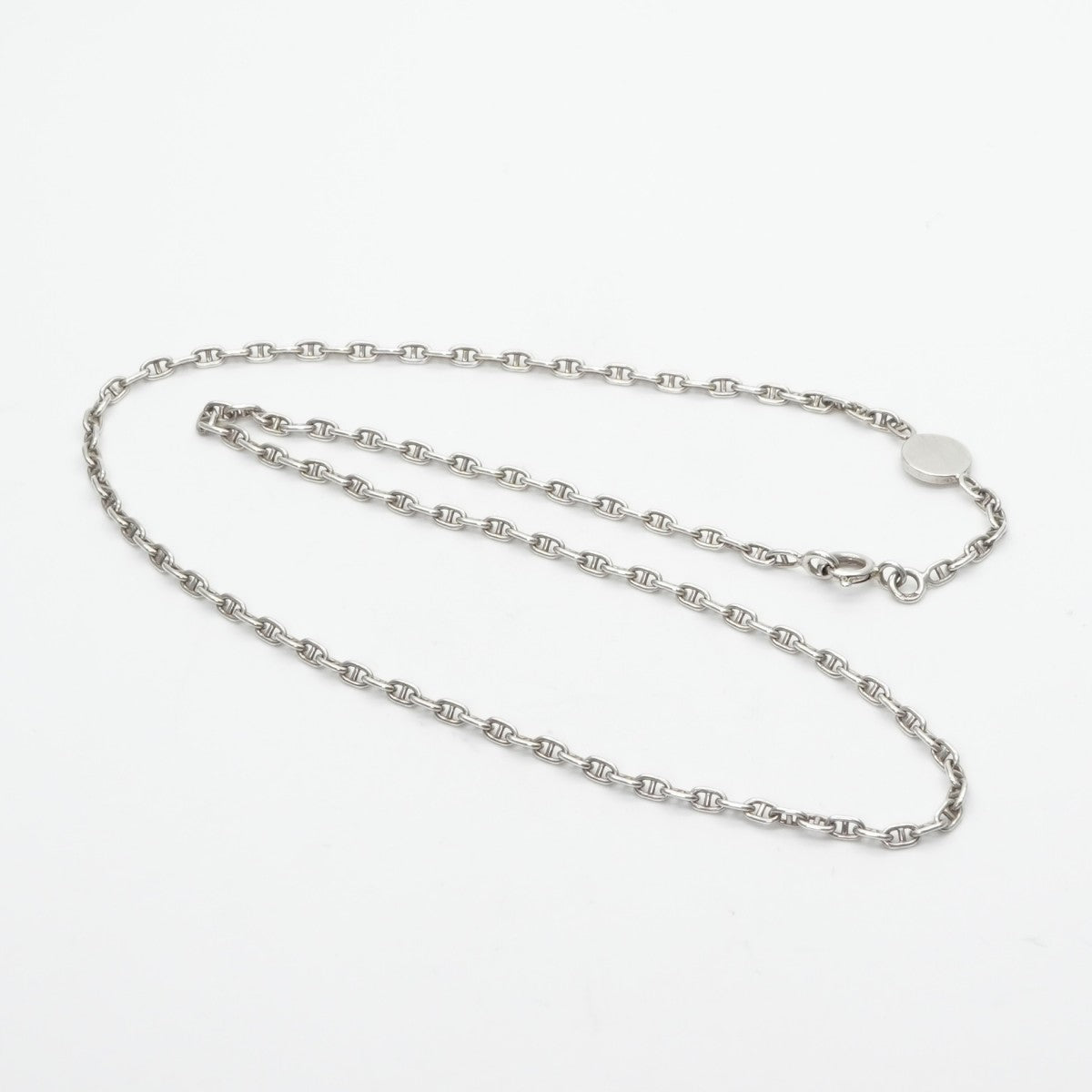 HERMES 헤르메스 세리에 목걸이 펜던트 초커 925 실버 실버 미니Chaine d'Ancre Chaine d'Ancre미니 사슬 d 'ancle ttpm 빈티지 골동품 희귀 희귀
