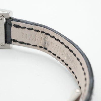 ハリーウィンストン HARRY WINSTON アヴェニューCミニ 　エリプティック 時計 腕時計 750WG/革 18Kホワイトゴールド 750WG　ゴールド ケースダイヤ