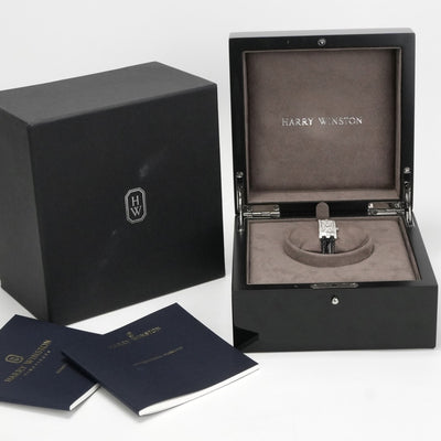 ハリーウィンストン HARRY WINSTON アヴェニューCミニ 　エリプティック 時計 腕時計 750WG/革 18Kホワイトゴールド 750WG　ゴールド ケースダイヤ
