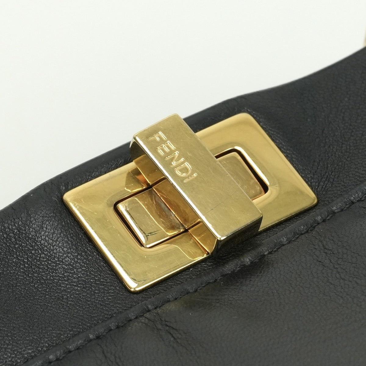 FENDI FENDI Peekaboo small Mini peekaboo Peekaboo mini Bag, Tote Bag, Shoulder Bag, Leather, Black, Black, Gold Hardware, 2-way Handbag
