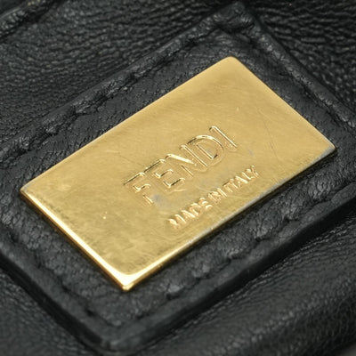 FENDI FENDI Peekaboo small Mini peekaboo Peekaboo mini Bag, Tote Bag, Shoulder Bag, Leather, Black, Black, Gold Hardware, 2-way Handbag