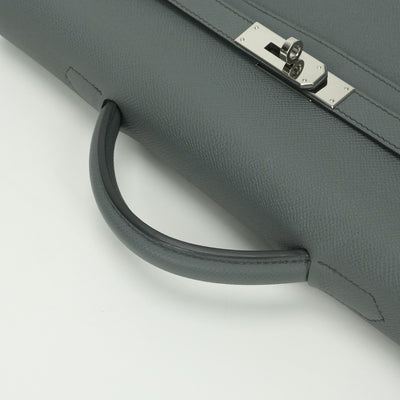 エルメス HERMES ケリーデペッシュ36 ケリーデペッシュ 36 バッグ ビジネスバッグ ブリーフケース エプソン ヴェールアマンド Vert Amande グリーン green シルバー金具 ヴォーエプソン