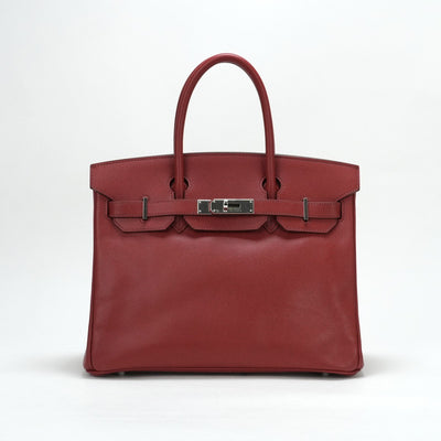 HERMES 헤르메스 Birkin 30 Birkin 30 가방 토트 백 epson rouge casack 레드 레드 실버 메탈 피팅