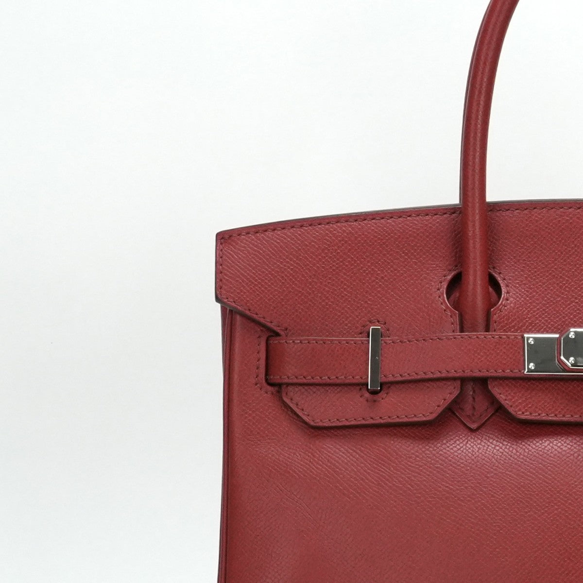 HERMES HERMES Birkin 30 Birkin 30 Bag Tote Bag Epson Rouge Casack Red Red Silver Metal Fittings