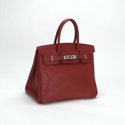 HERMES 爱马仕 Birkin 30 Birkin 30 袋子手提袋Epson Rouge Casack Casack红色银色金属配件