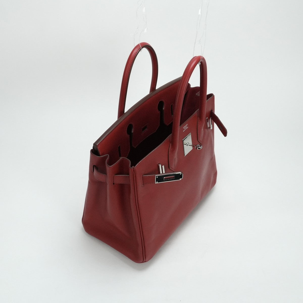 HERMES HERMES Birkin 30 Birkin 30 Bag Tote Bag Epson Rouge Casack Red Red Silver Metal Fittings