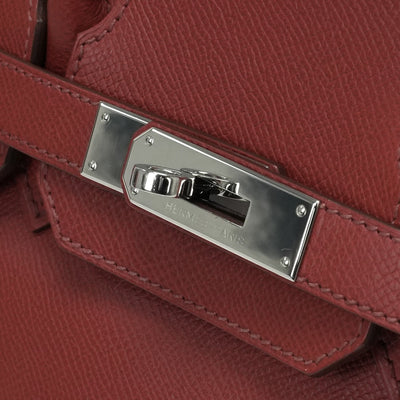 HERMES HERMES Birkin 30 Birkin 30 Bag Tote Bag Epson Rouge Casack Red Red Silver Metal Fittings