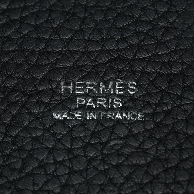 HERMES HERMES Picotin lock PM Picotin PM Picotin lock 18 Tote bag Toryon Clemence Noir Black Silver Metal fittings