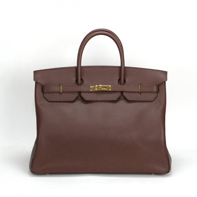 HERMES 헤르메스 Birkin 40 Birkin 40 가방, 토트 백, Ardenne manon 펠즈, 브라운, 금 피팅