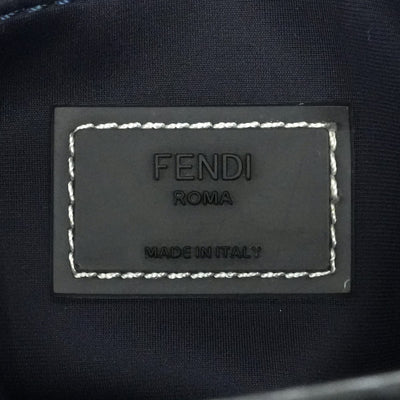 FENDI FENDI bag, backpack, backpack, mesh leather, black, black, metal fittings