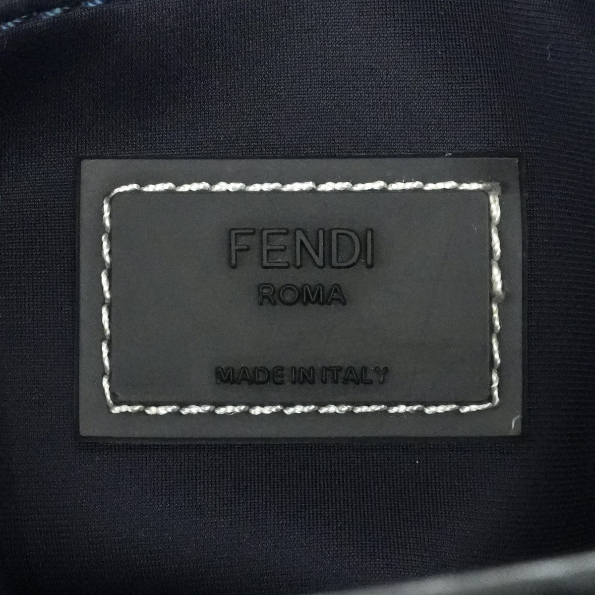 FENDI FENDI bag, backpack, backpack, mesh leather, black, black, metal fittings